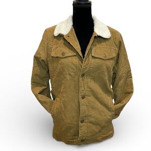 Corduroy Bomber Jacket with a Faux Shearling Lining